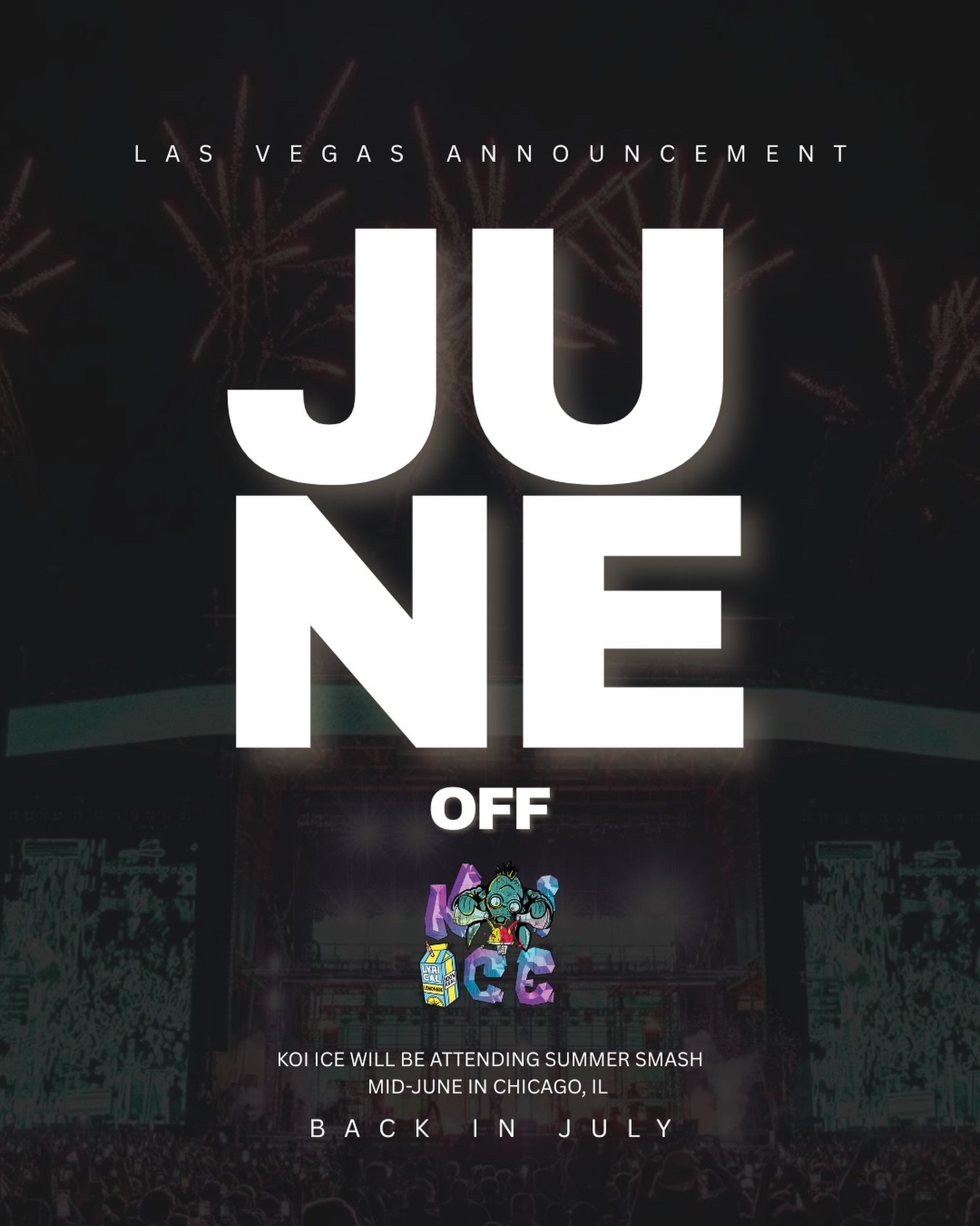 Big announcement! 🍋🍋🍋🍋

Koi Ice will be attending Summer Smash in Chicago June 12&ndash;14. We will be temporarily closed in Las Vegas and will return in July.

Thank you for the continued support. ❤️

Chicago, let&rsquo;s make history. ❄️🍧

#Su