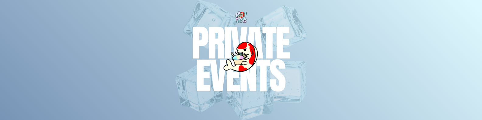 Koi Ice shaved ice booth at private event.