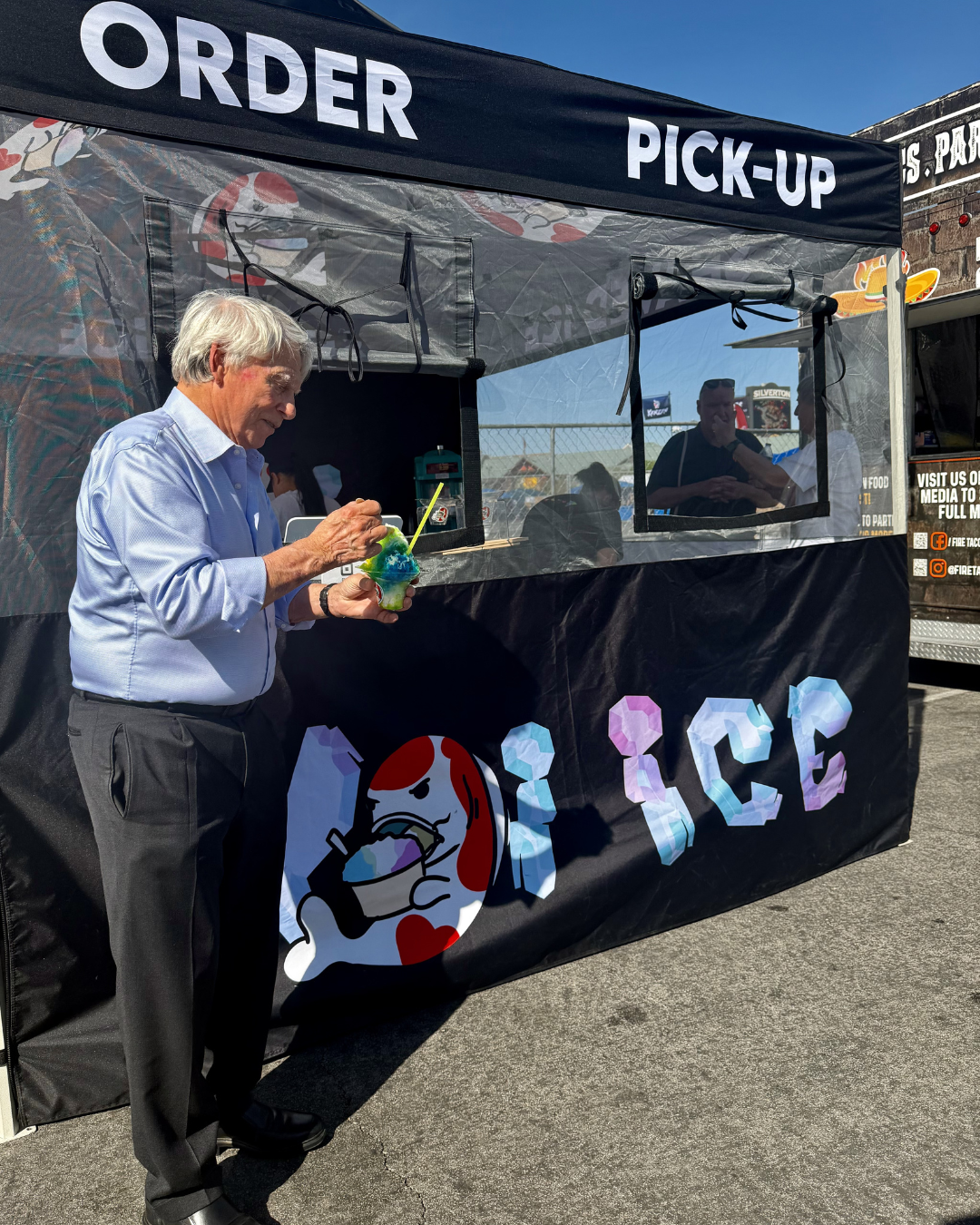 Hap Klopp, Founder of The North Face, Stops by Koi Ice at Silverton Hotel in Las Vegas