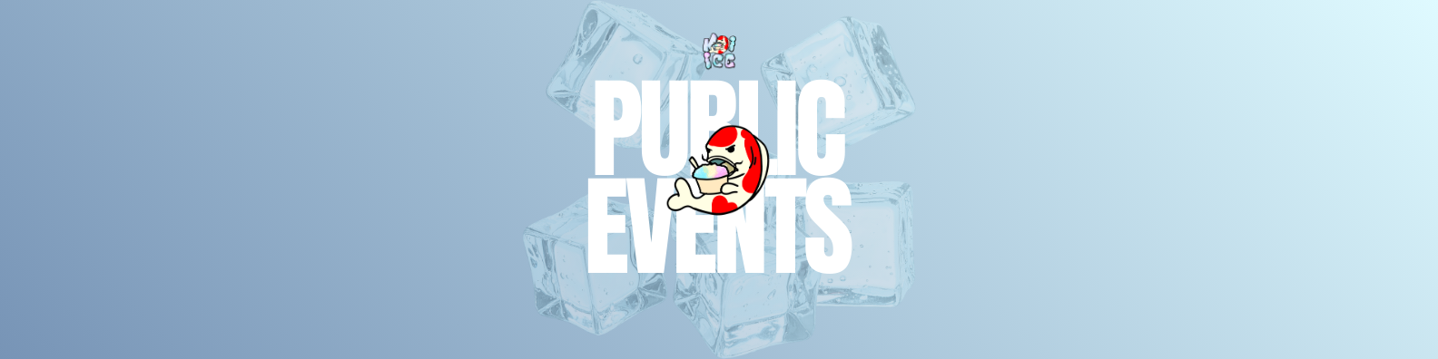 Koi Ice shaved ice pop-up serving guests at a busy public festival.