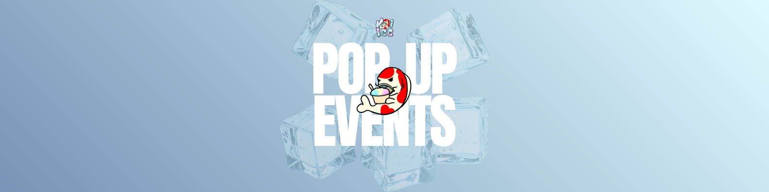 Koi Ice shaved ice pop-up booth serving colorful shaved ice at a family-friendly Las Vegas event.