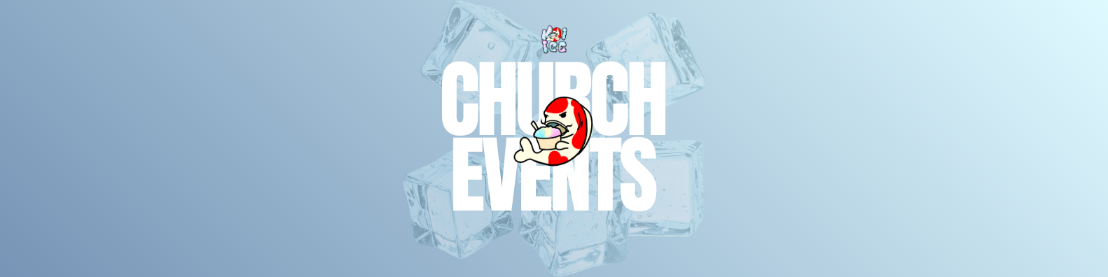 Koi Ice shaved ice pop-up serving guests at a church community event.