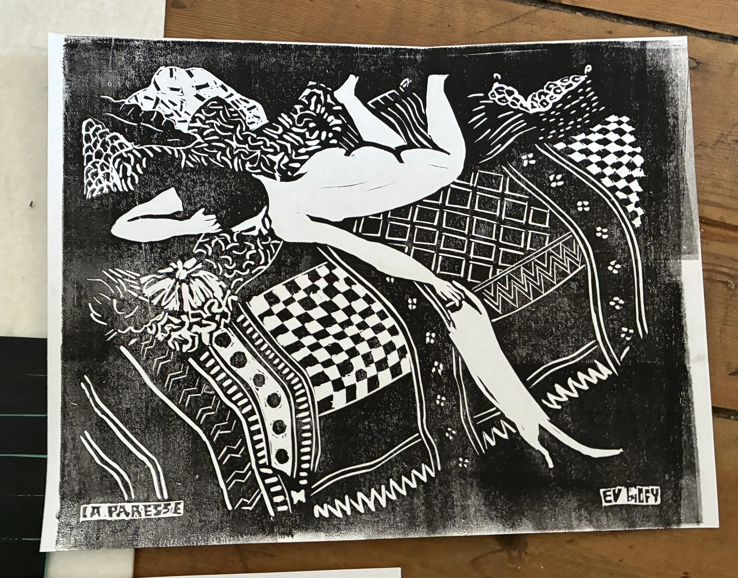 impression "la Paresse" (Vallotton) A4