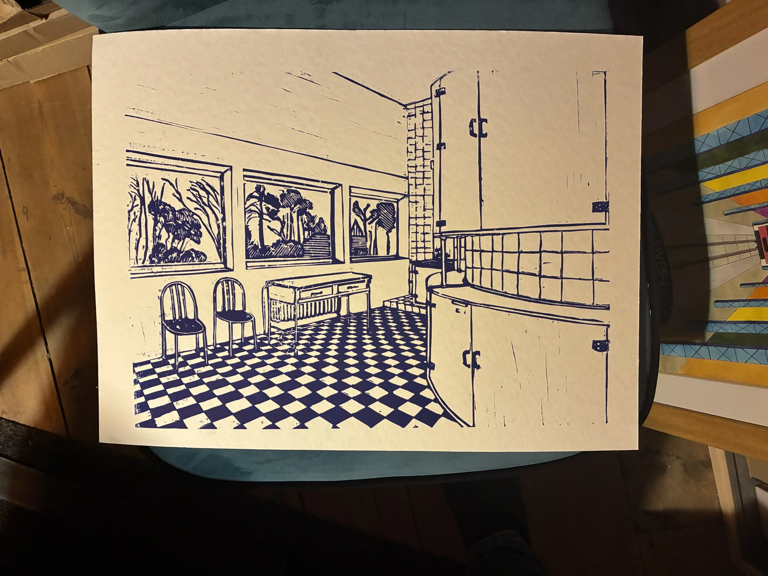 première impression de la cuisine de la Villa Cavrois