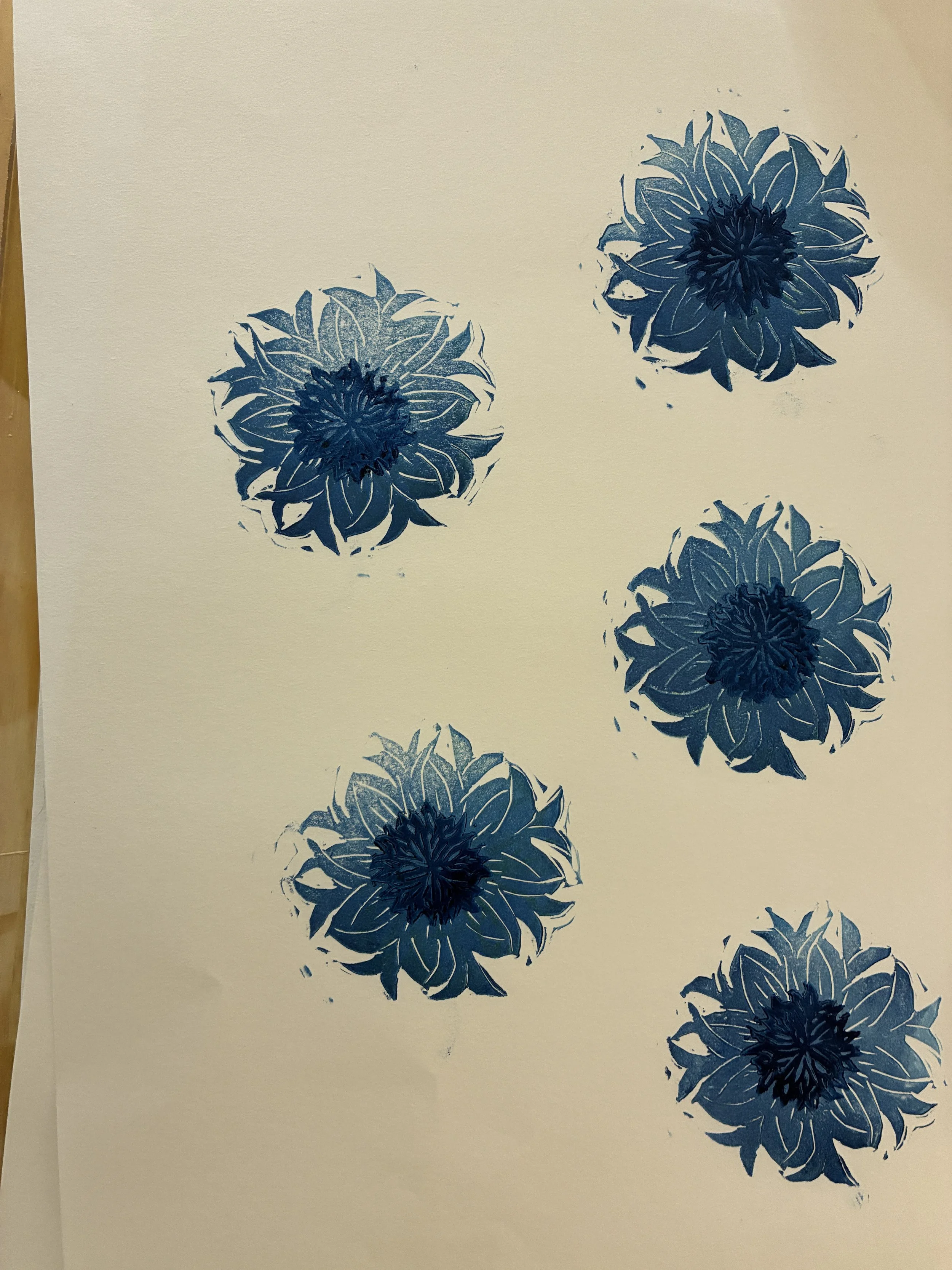 Impressions bleuets (double matrice)