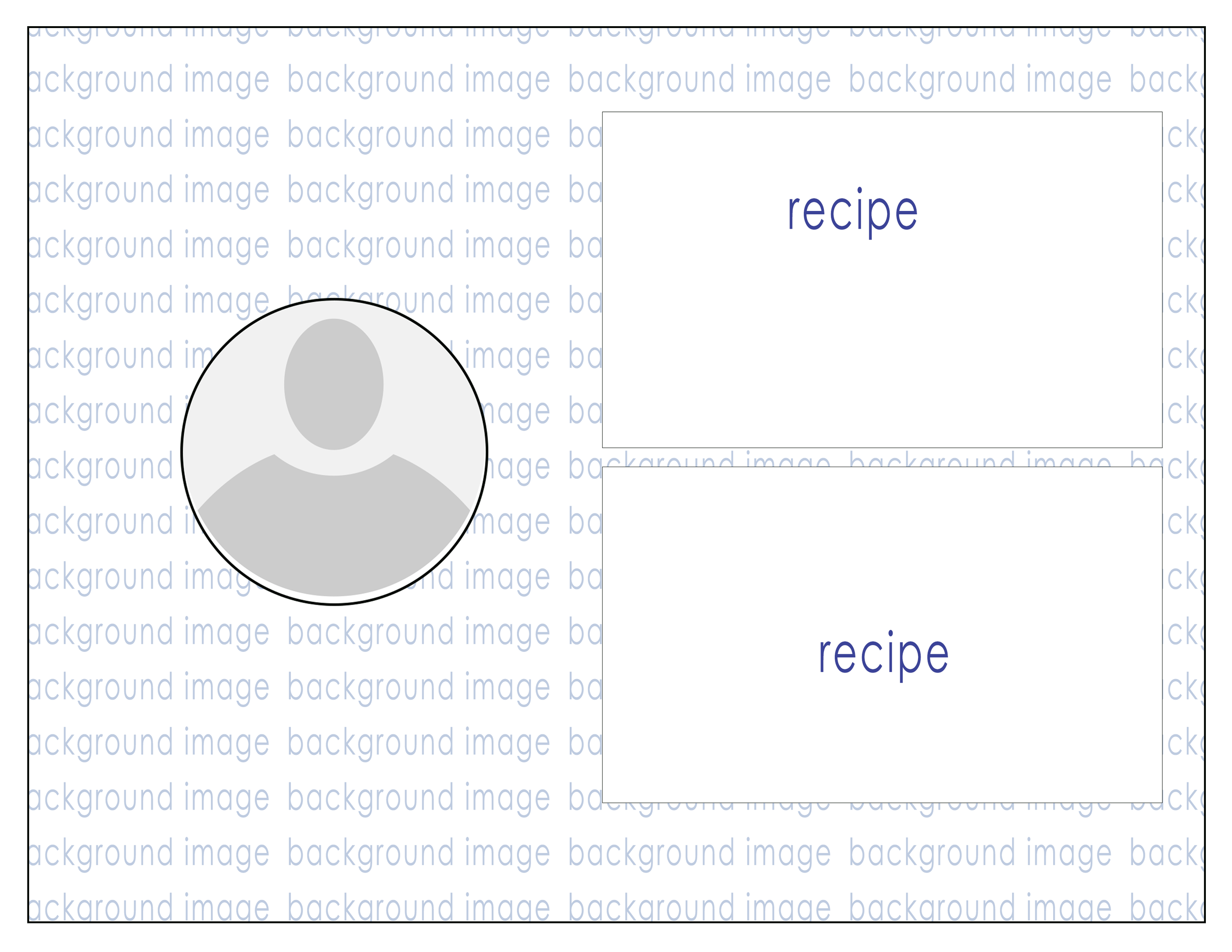 Recipe Plate Rectangle Collage