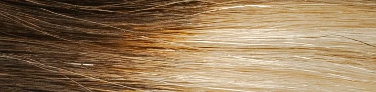 Close-up of straight, light brown hair strands.
