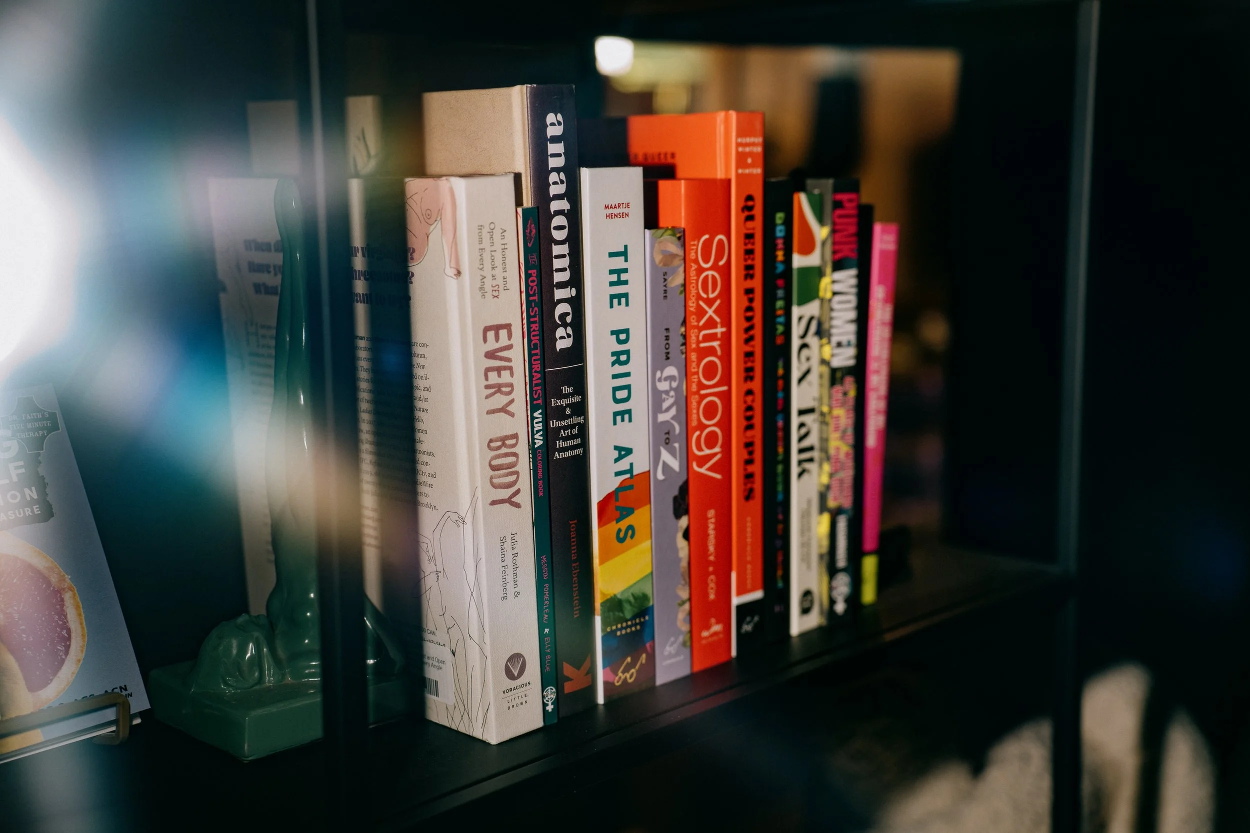 Curated selection of books about sexual wellness and pleasure