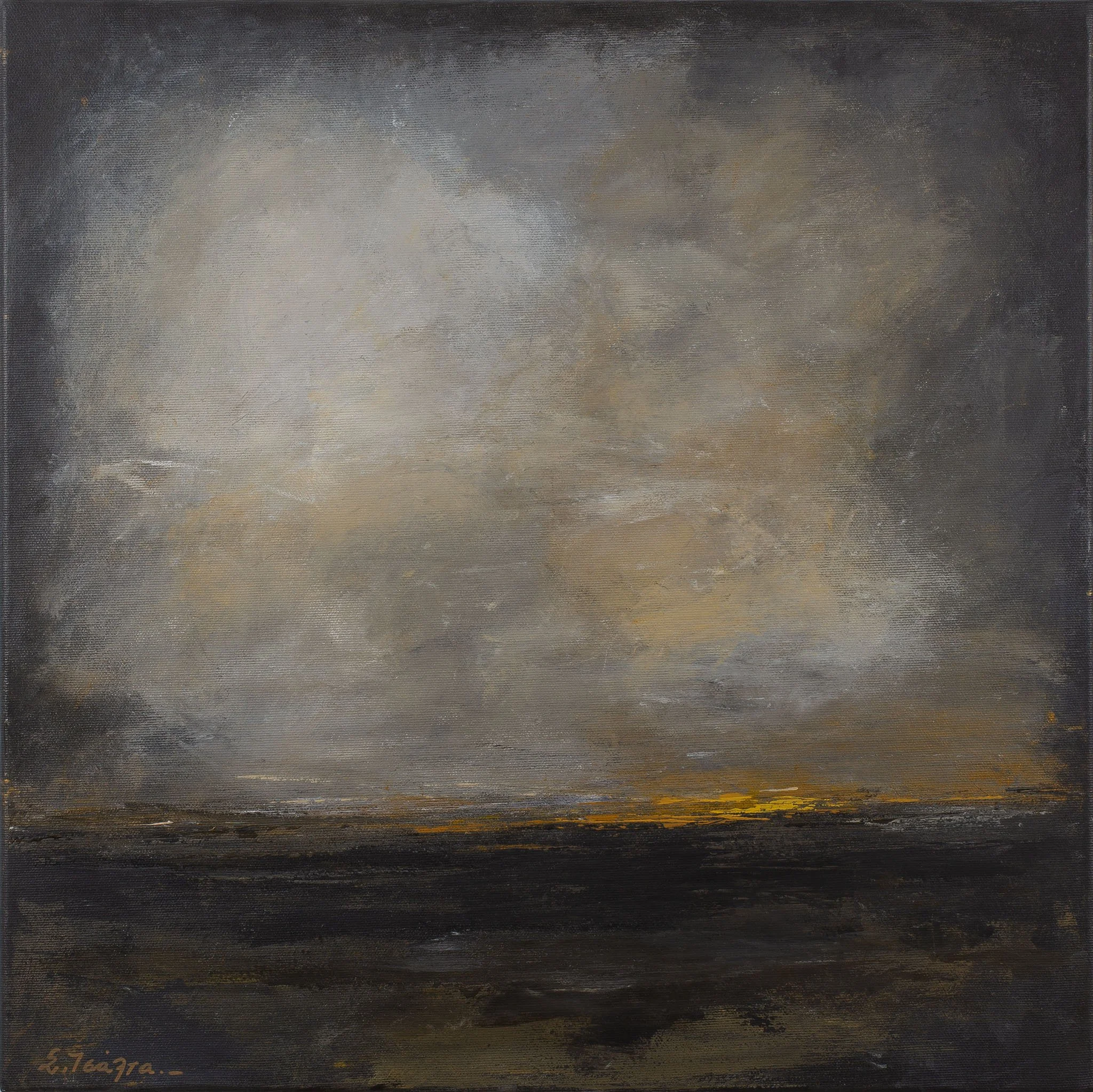  "Moody sunset", Acrylics on Canvas, 50 x 50 cm