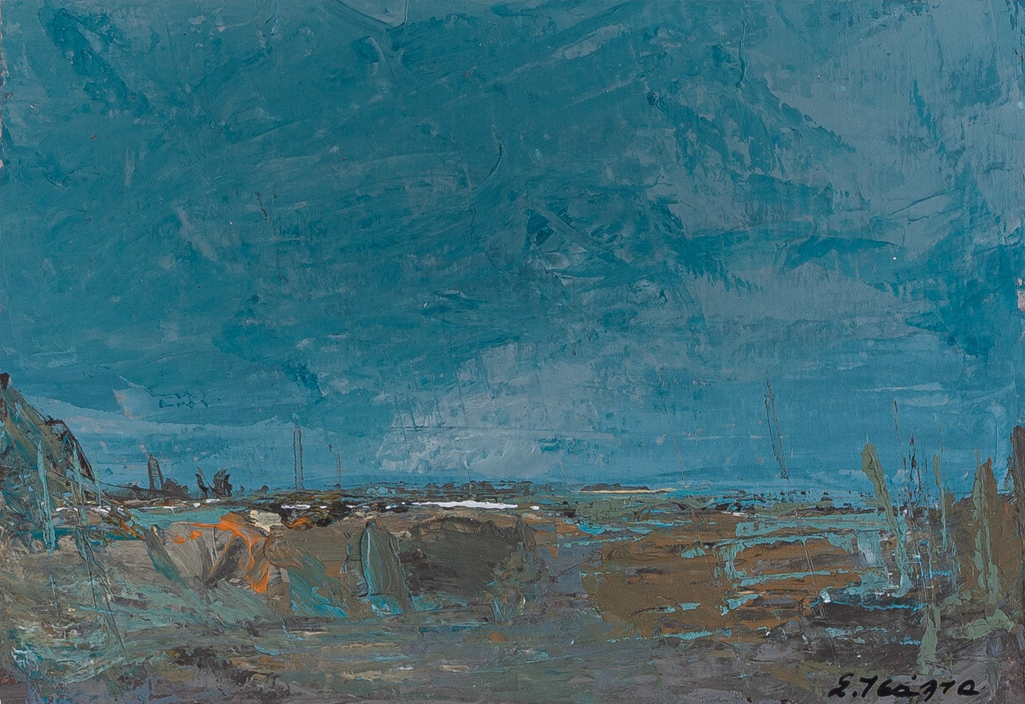 "landscape" No.12, Acrylics on Watercolor Paper, 10,5 x 15 cm 