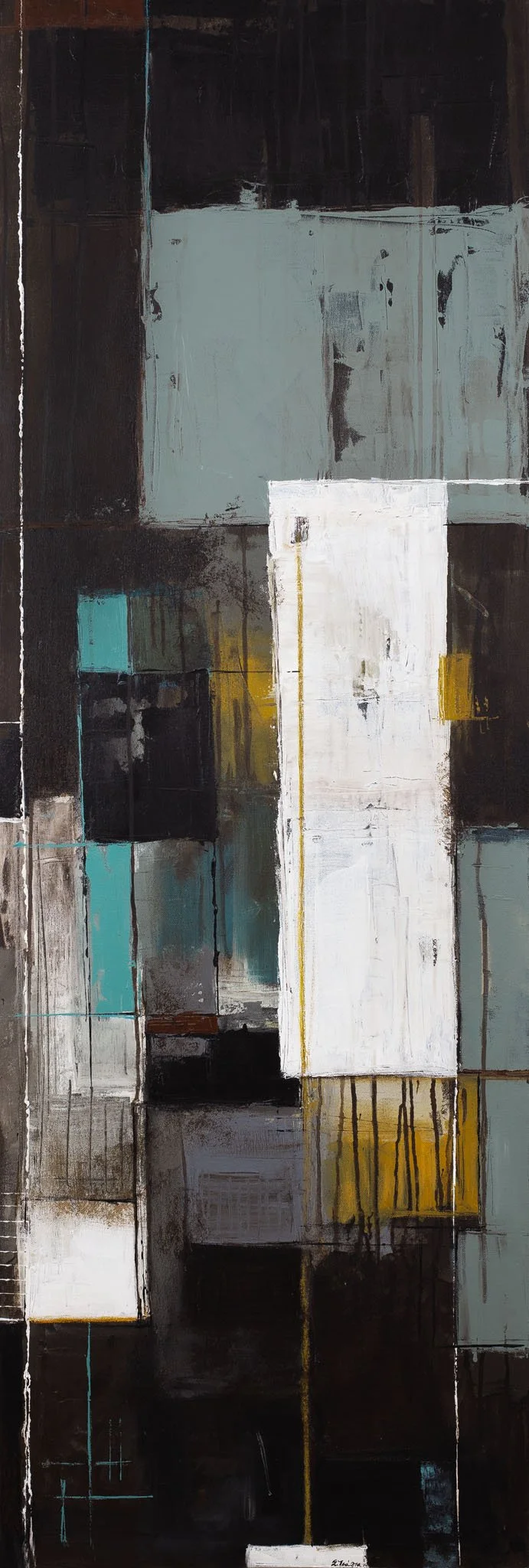 "Urban landscape" No.12, Acrylics on Canvas, 50 x 150 cm