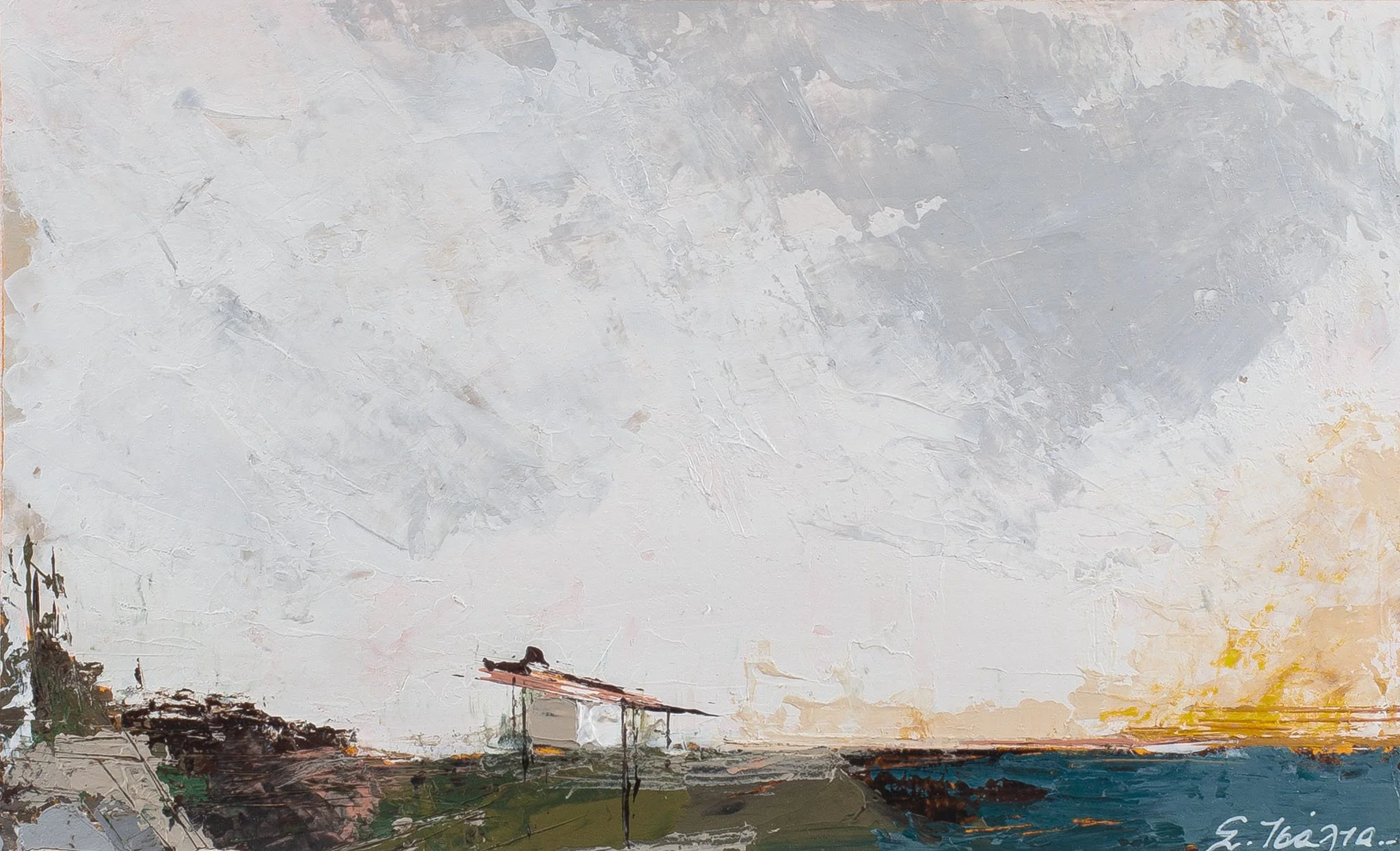 "landscape" No.19, Acrylics on Watercolor Paper, 10 x 16 cm 