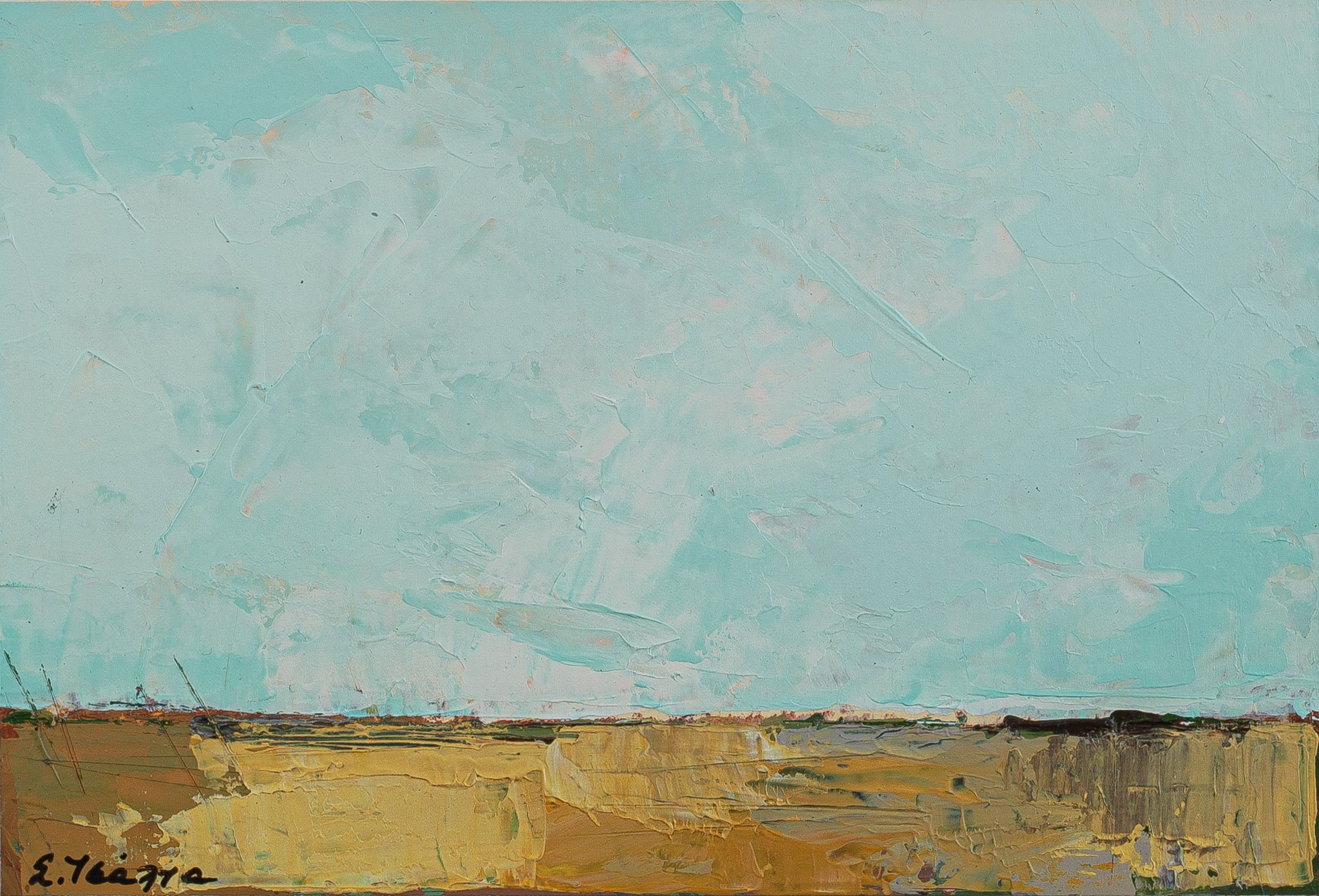 "landscape" No.21, Acrylics on Watercolor Paper, 11,2 x 16.5 cm 