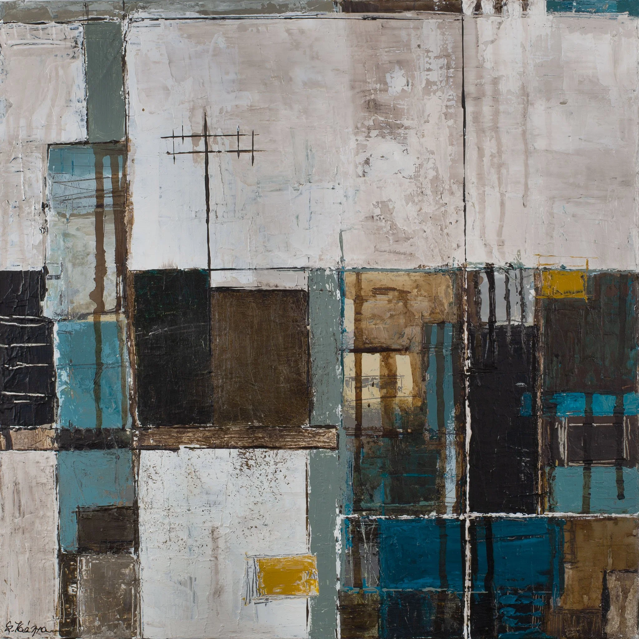 "Urban landscape" No.13, Acrylics on Canvas, 40 x 40 cm