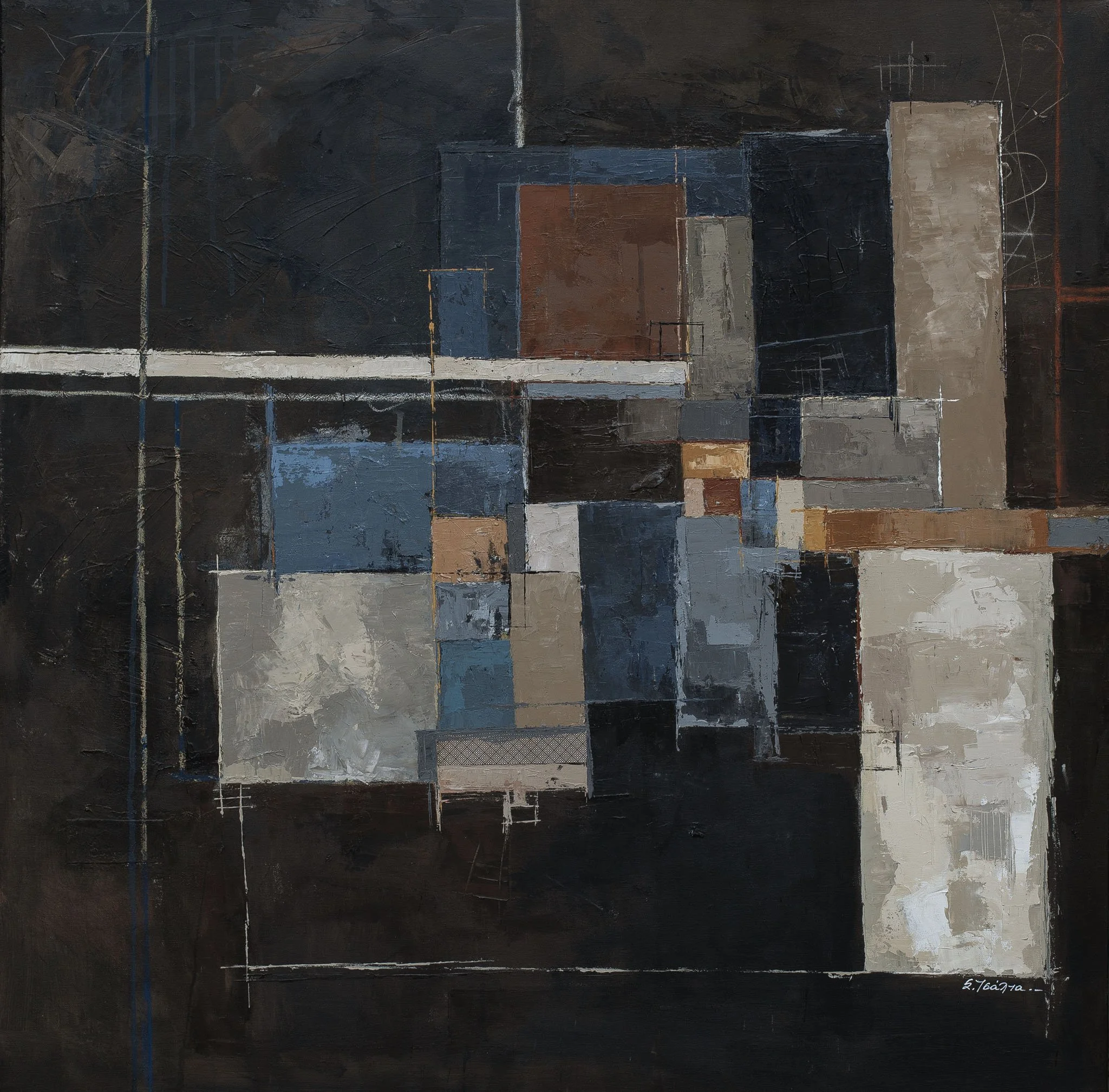 "Urban landscape" No.11, Acrylics on Canvas, 100 x 100 cm