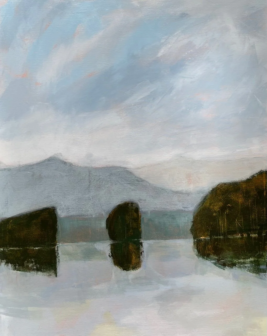 Vesireittejä Acrylicpainting 82x102cm 2022