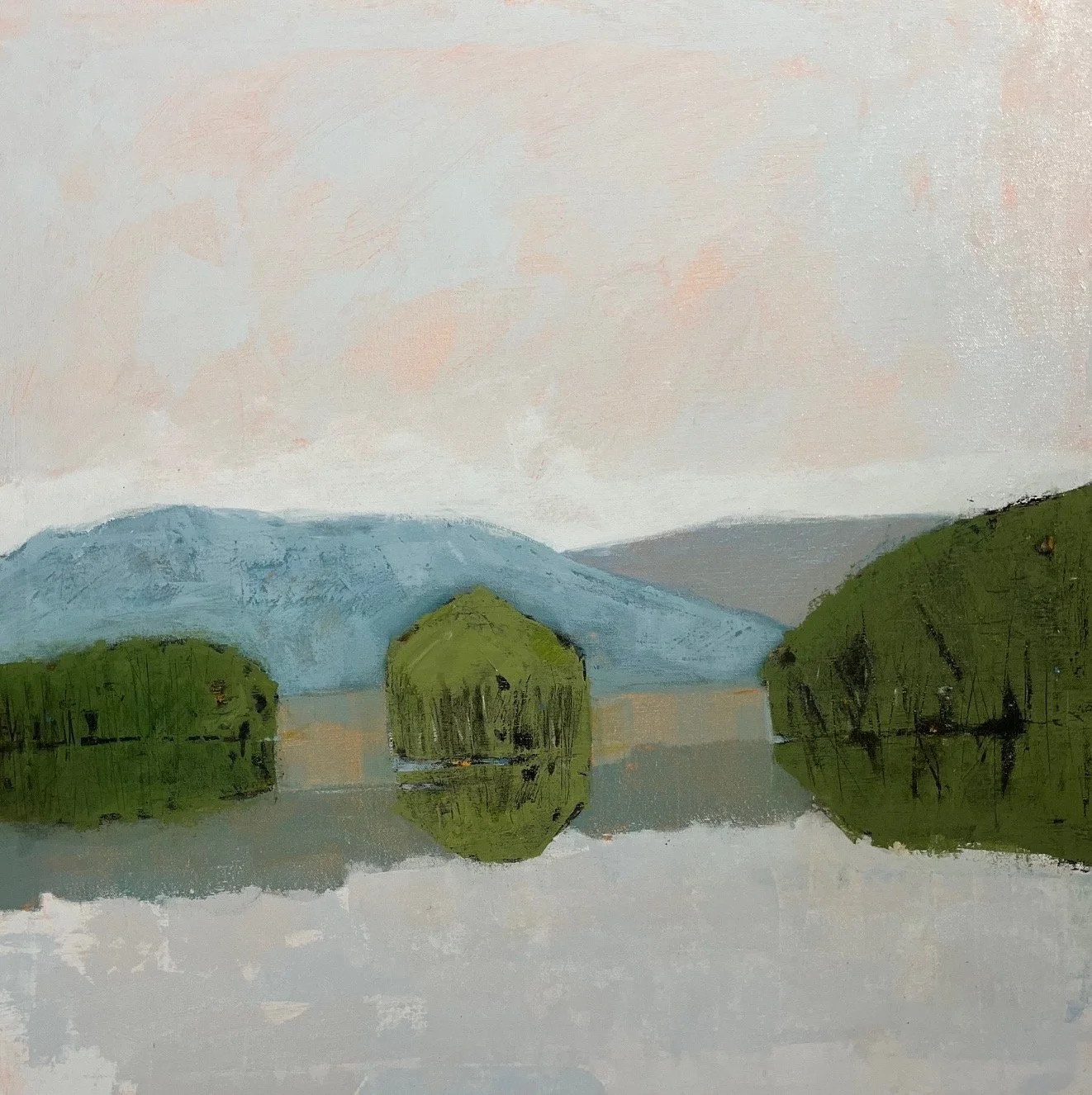 Maa nousee 70x70cm Acrylic painting 2025