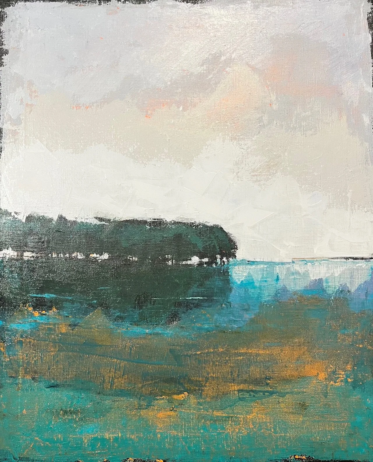 Mustaa hiekkaa 40x55cm Acrylic painting 2024