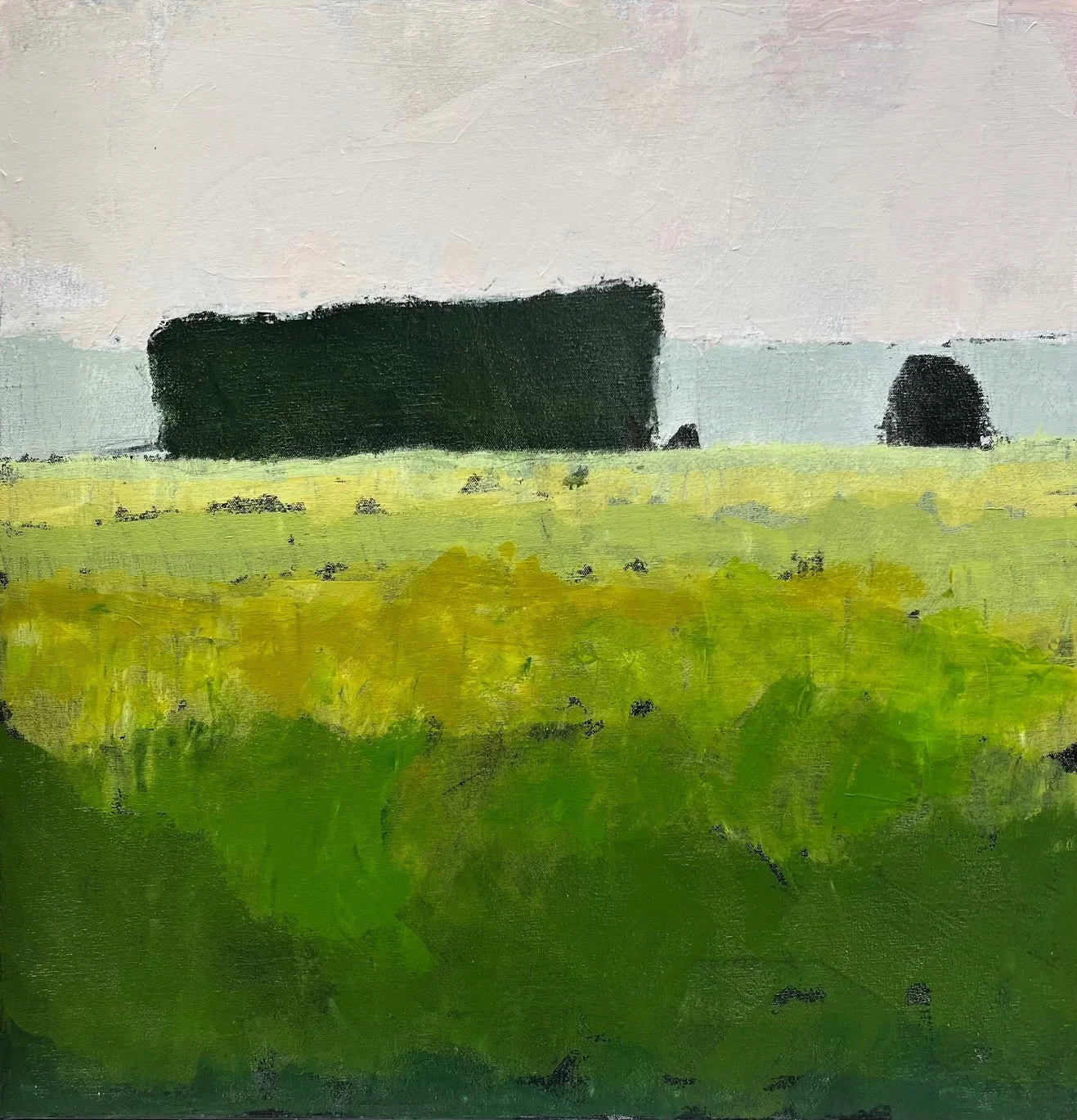 Maa ja ilma 70x70cm  Acrylic painting 2024