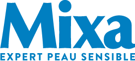 Logo Mixxa Expert Peau Sensible en bleu.