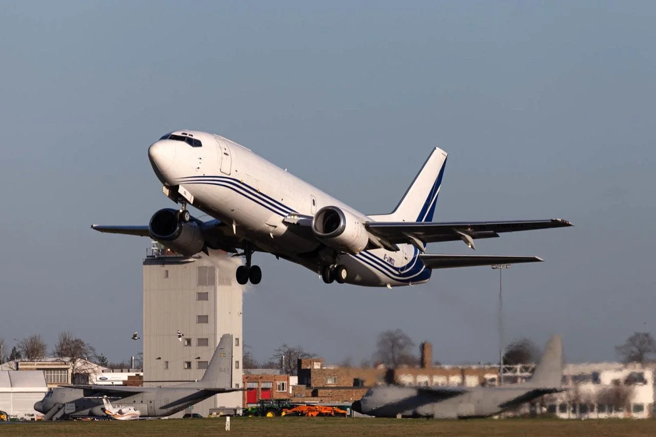 West Atlantic Boeing 737-300F G-JMCL departing Cambridge on another horse flight. 🐎🛫⁣
⁣
Camera: Canon 6D + Canon EF 100-400mmm
⁣
#aviationphotography, #planespotters, #aviationlovers #Boeing737, #WestAtlantic, #Cambridge
