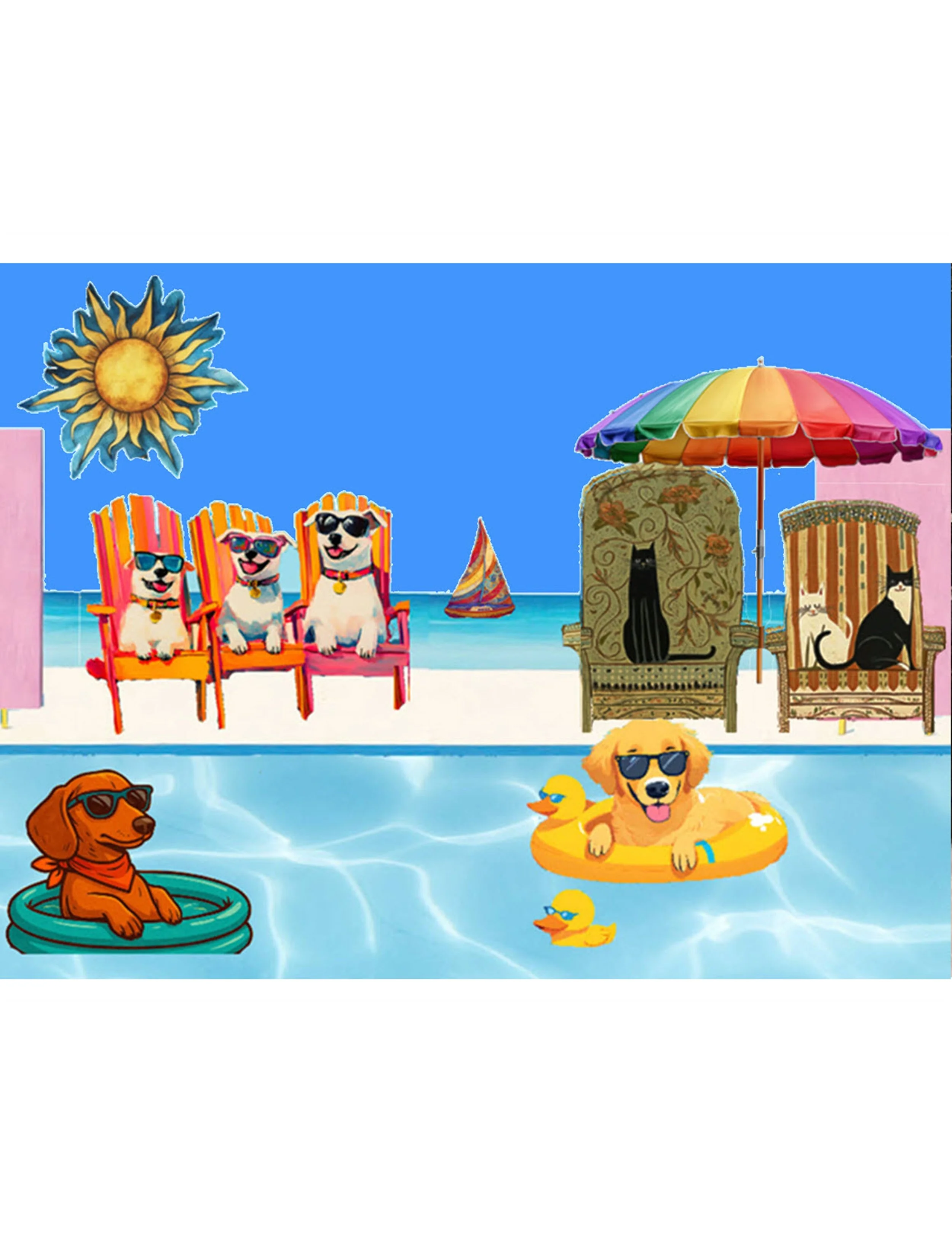 Poolside (12" x 16")