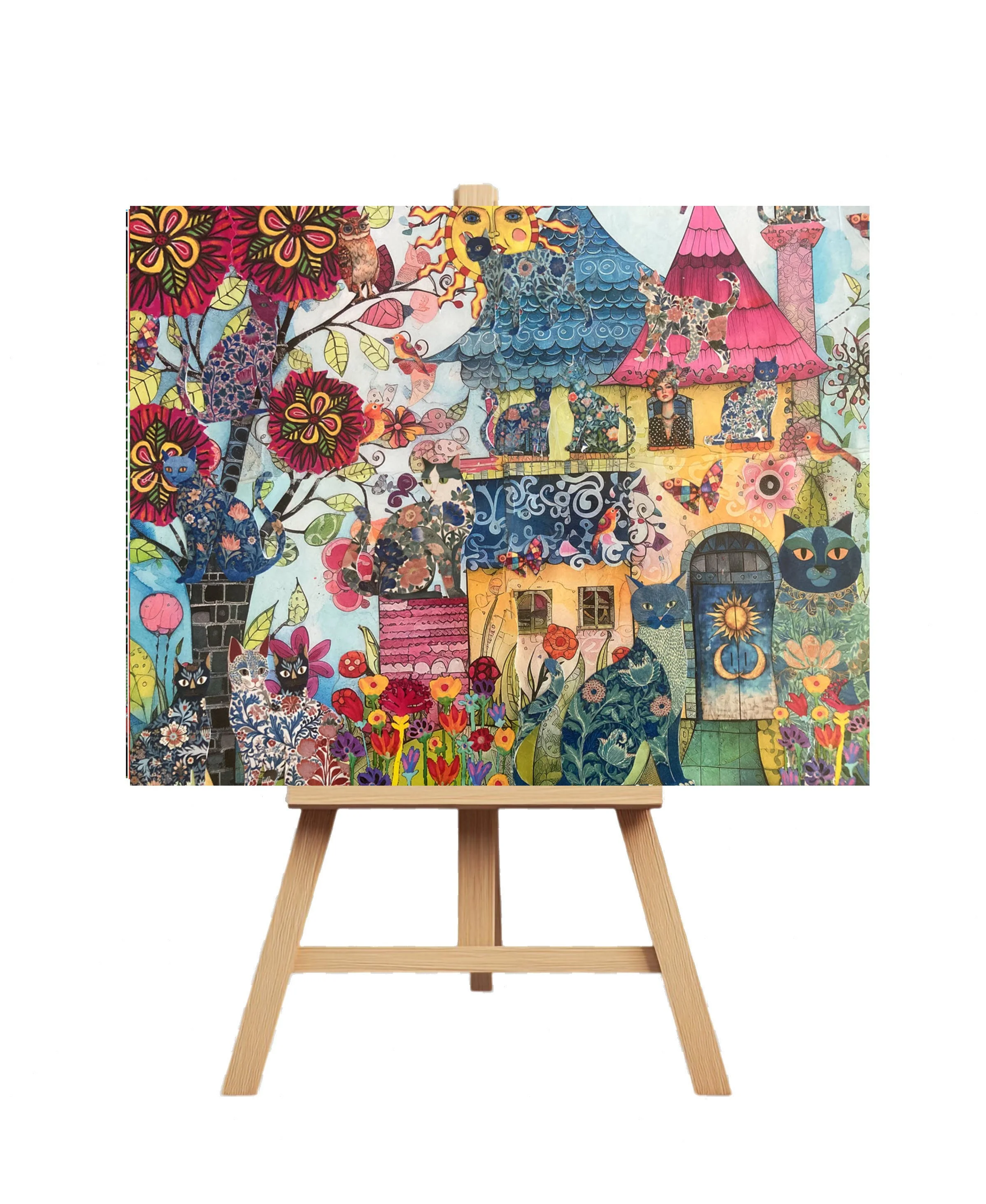 Cat Cottage  (12" x 16")