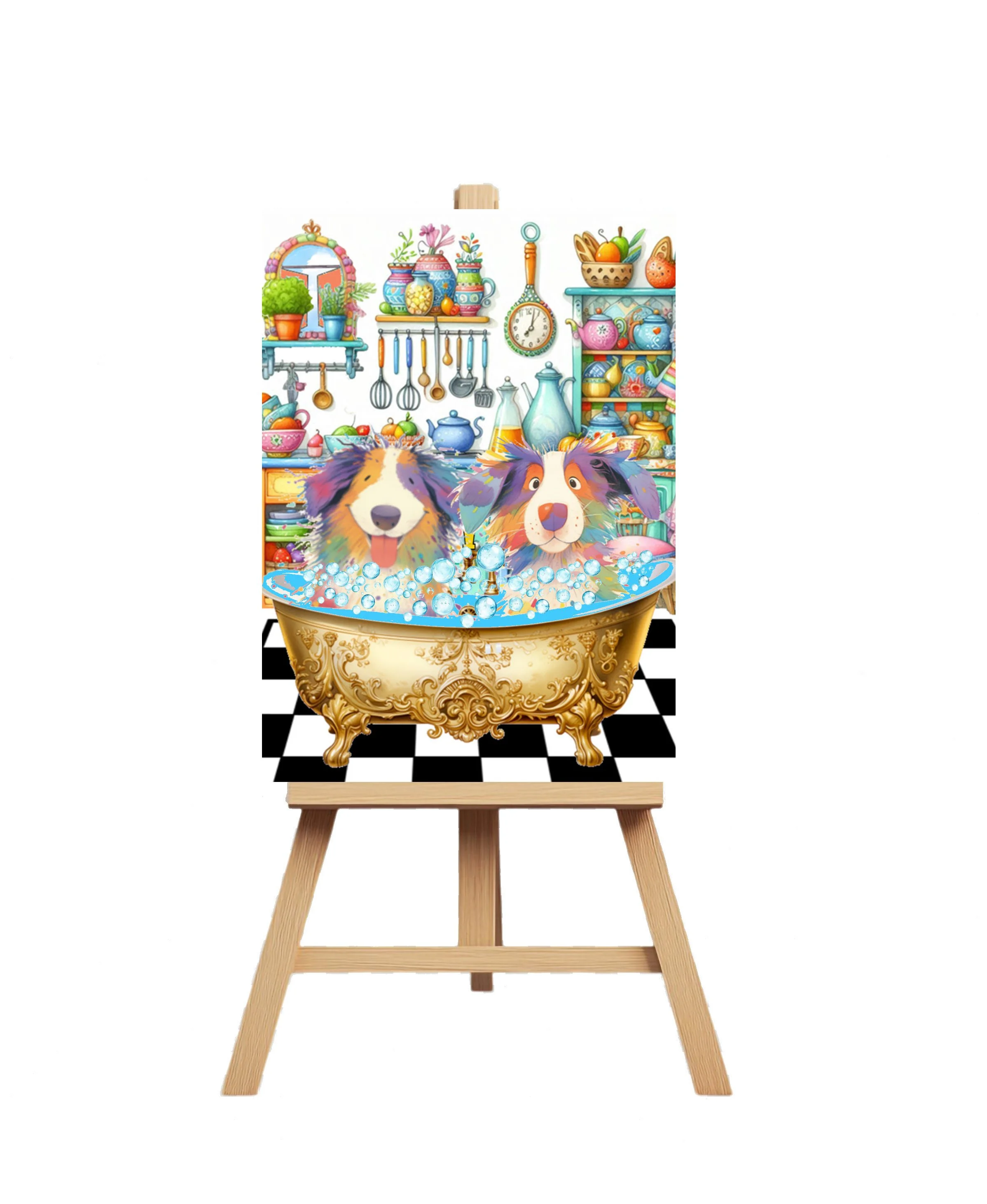 Tub Time  (12" x 16")