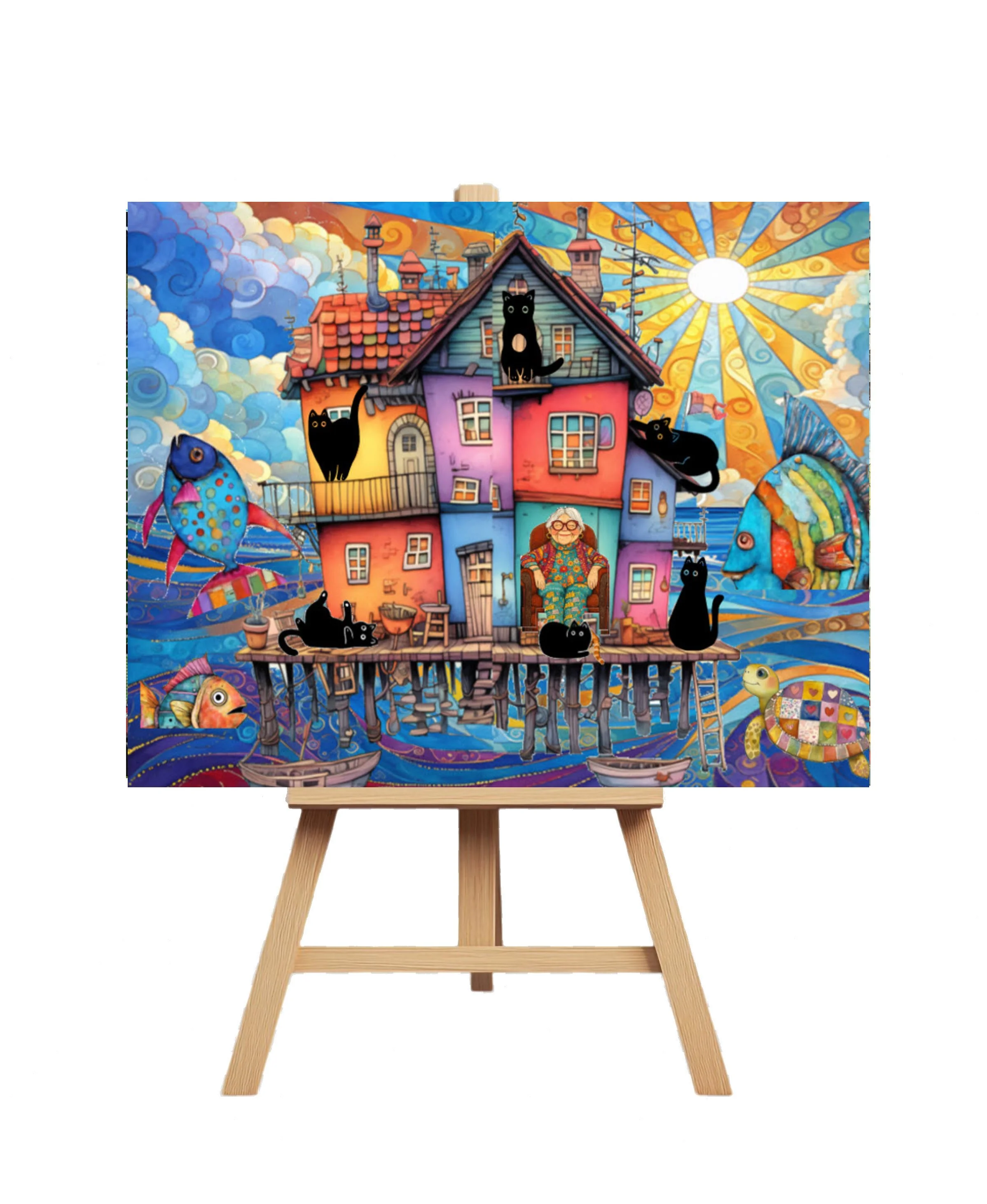 Life with Grannie  (12" x 16")