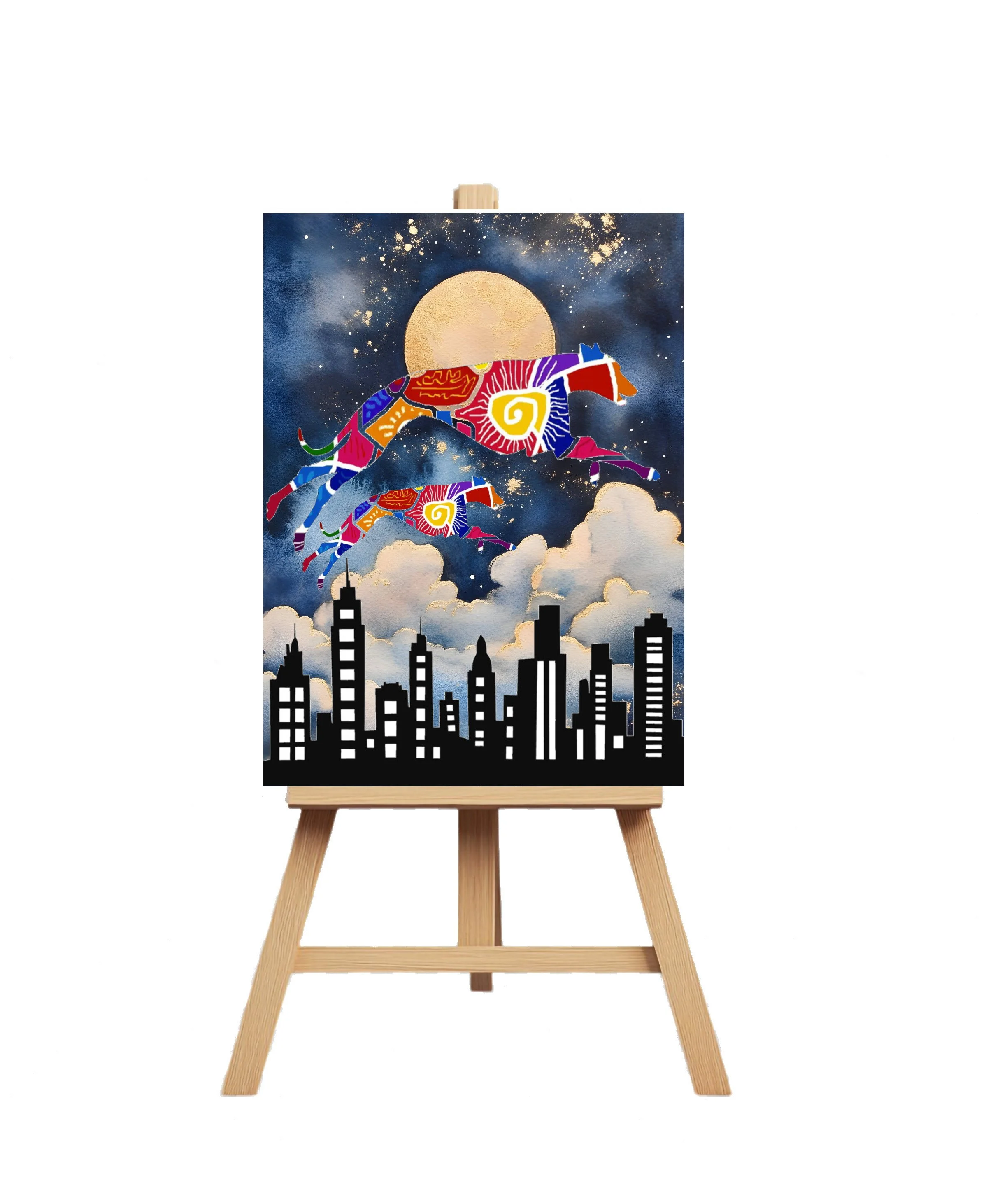 Midnight Race  (12" x 16")