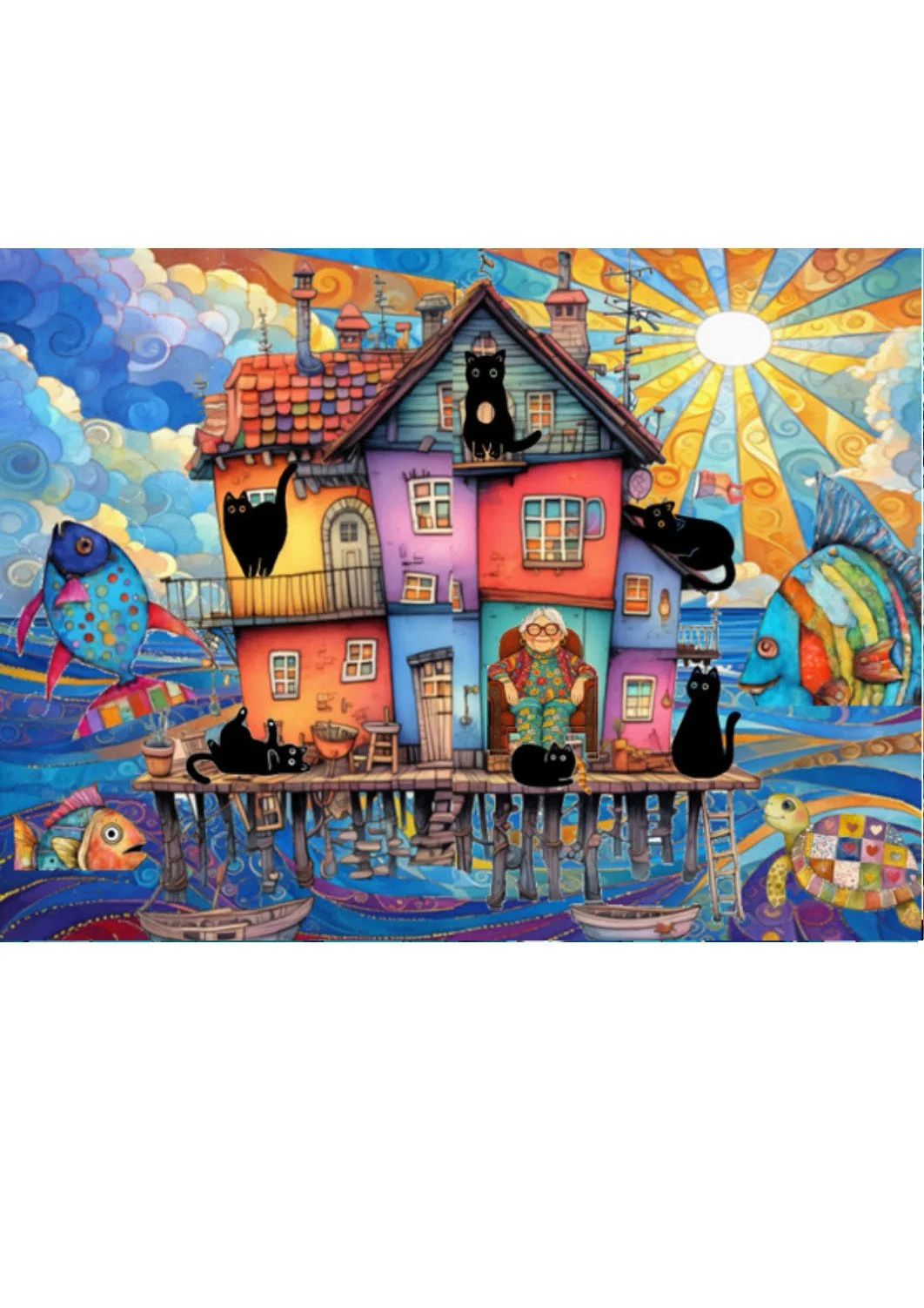 Life with Grannie  (12" x 16")