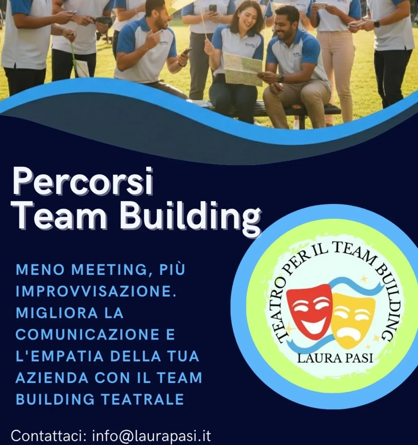 Mettiti in gioco 💫

Percorsi di team building 🎭.

Contattaci: info@laurapasi.it

#crescitapersonale #teamwork #beyourself #curiosita #teatro
