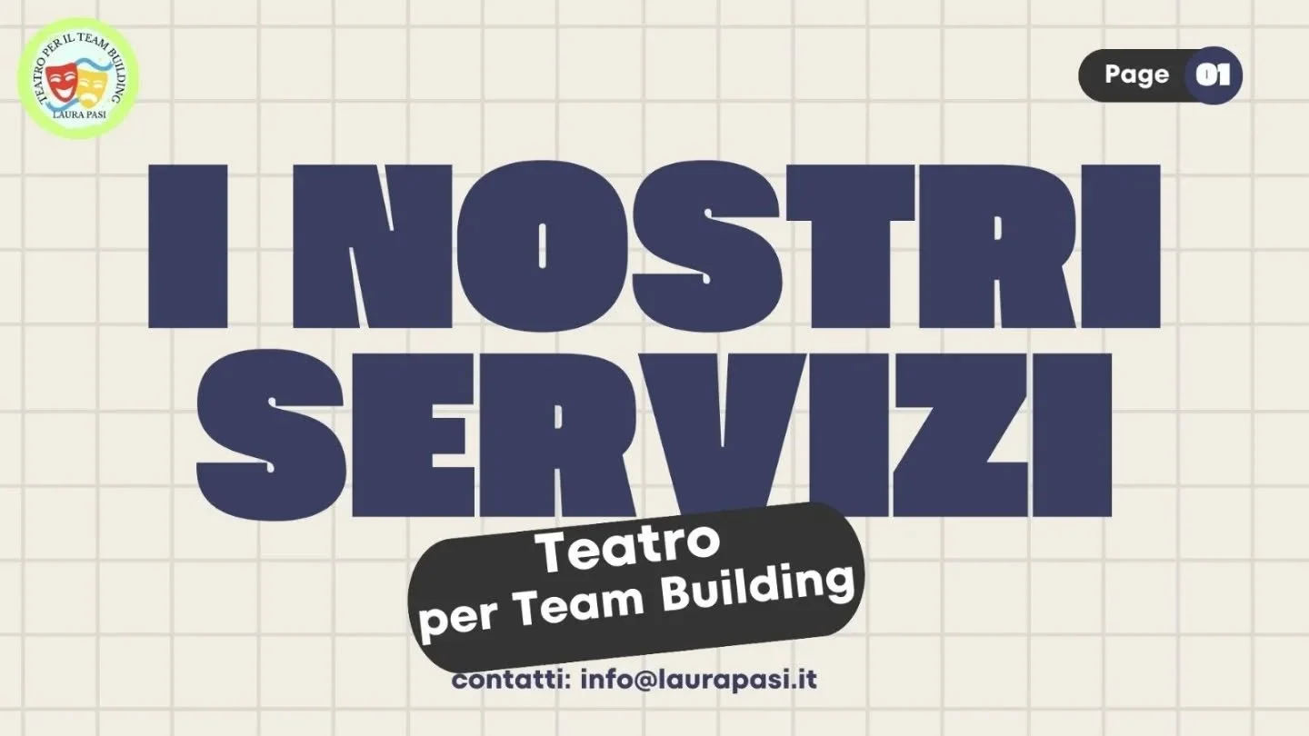 🎭 I NOSTRI SERVIZI: 
I nostri interventi di team building utilizzano le tecniche della drammaturgia e della recitazione come strumenti concreti per il potenziamento delle soft skills. 

Ogni servizio &egrave; progettato per rispondere a obiettivi az