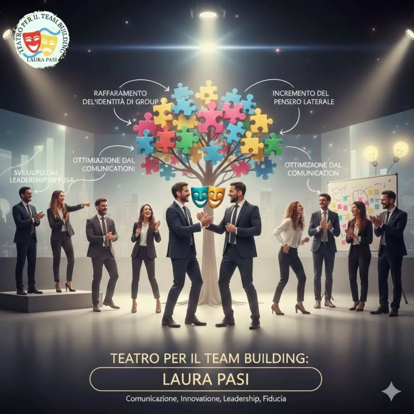 🎭Con i percorsi di Teatro per il Team Building, trasformiamo la collaborazione da semplice dovere a pura energia creativa.

Attraverso l'esperienza teatrale, puntiamo a:
&bull; Rafforzare l'identit&agrave; di gruppo 
&bull; Gestione dello stress
&bu
