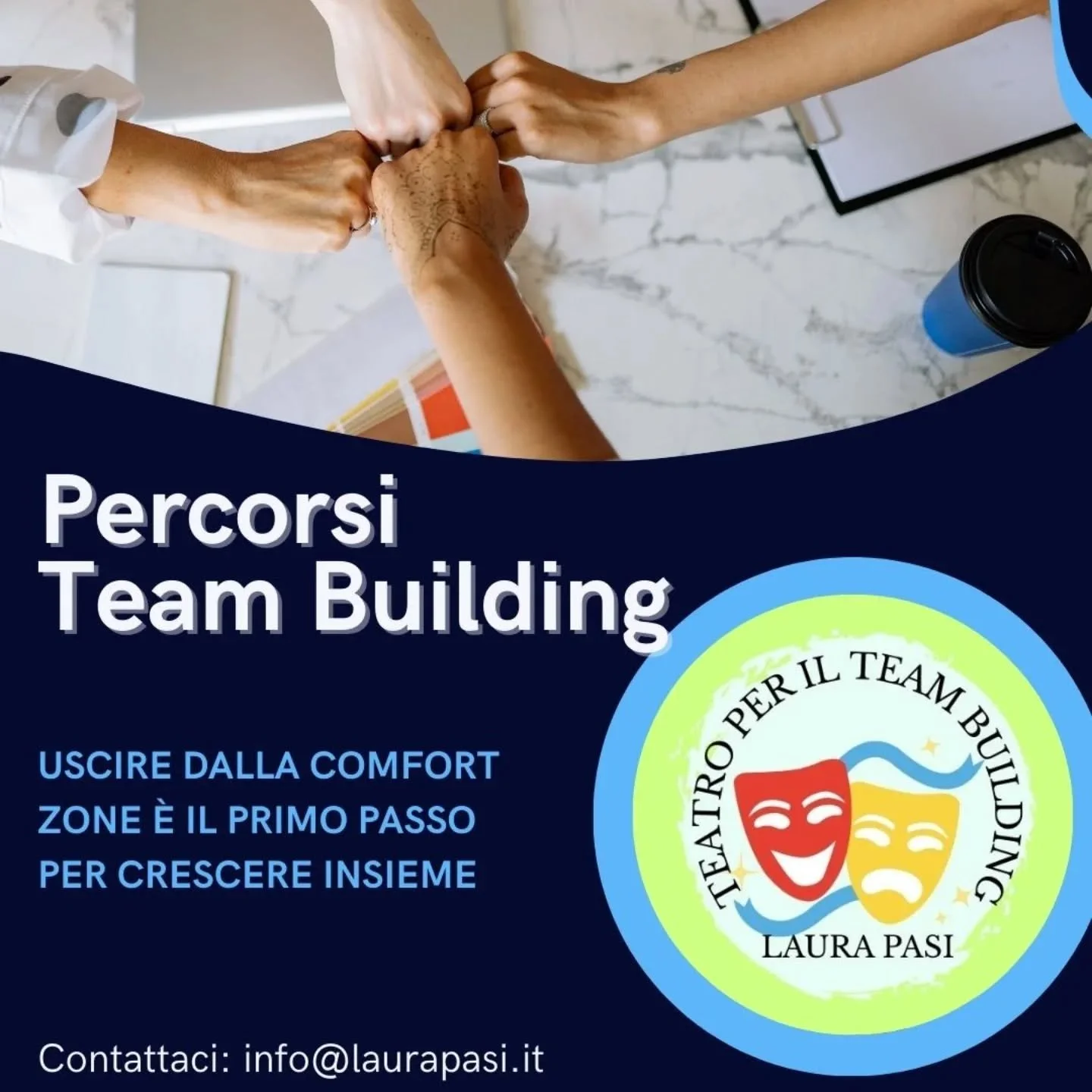 🎭 Uscire dalla comfort zone &egrave; il primo passo per crescere insieme 🎭

Percorsi di Team Building tramite il Teatro. 

📲
Contattaci: @info@laurapasi.it 

Visita il nostro sito: https://laurapasi-teatroperilteambuilding.it

#crescitapersonale
#