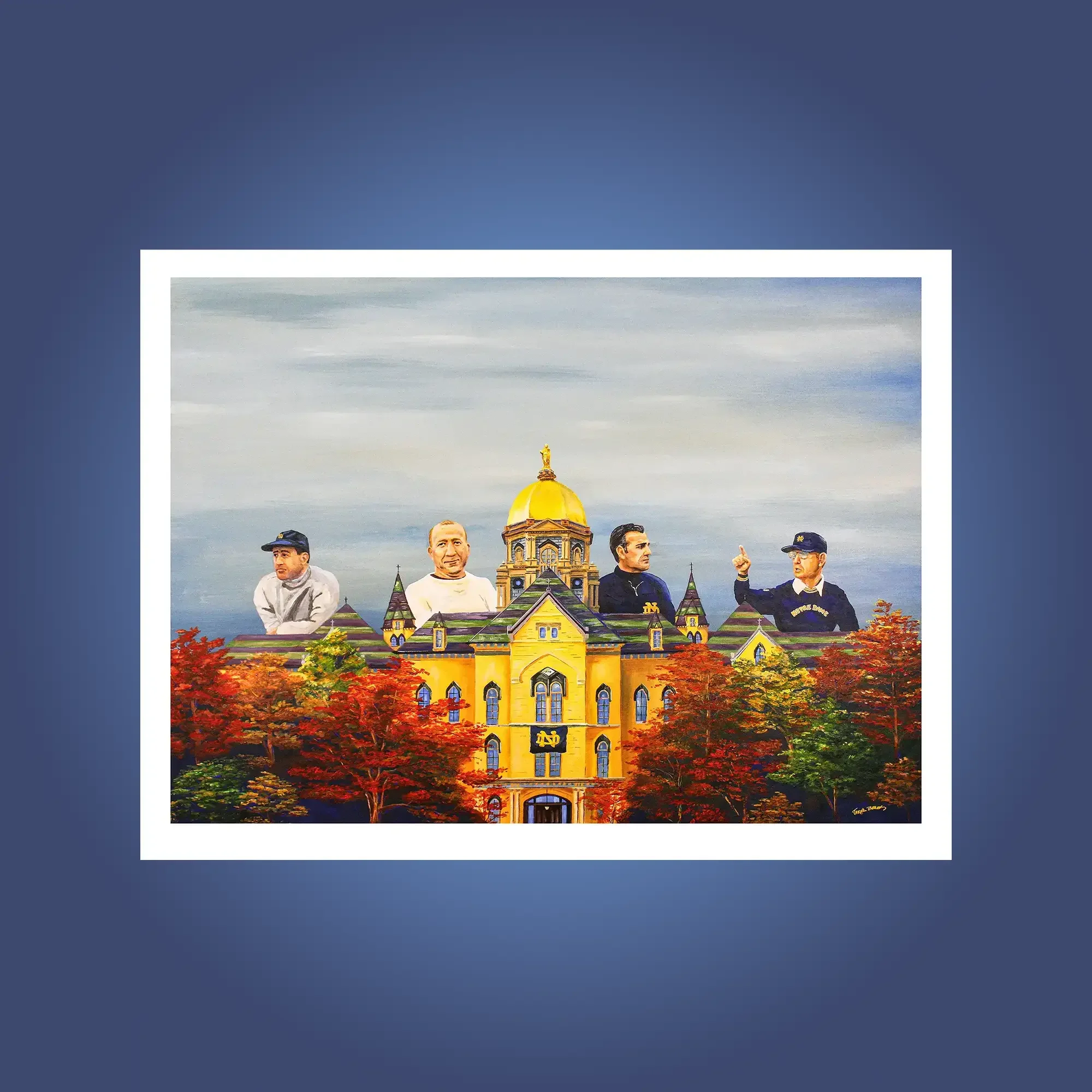 Outlined Against a Blue Gray Sky (The Four Coaches) 18" x 24" Print