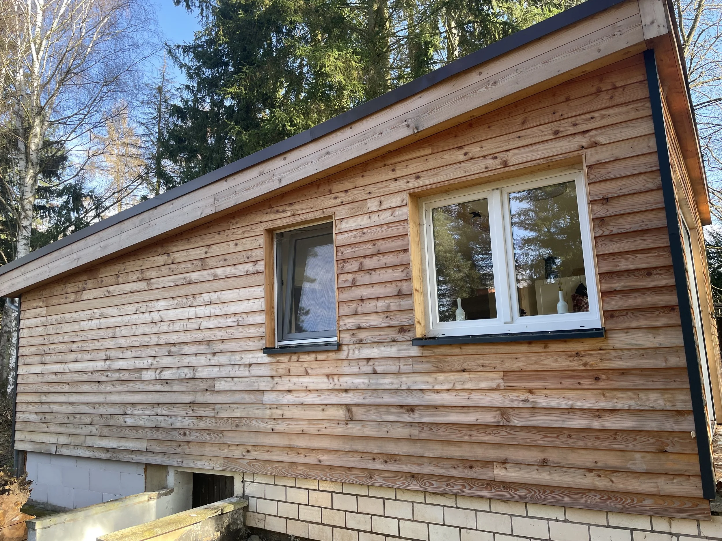 Holzfassade, Holzverkleidung, Nachhaltig, Bungalow