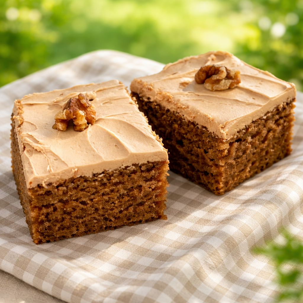 Coffee Walnut Tray Bake