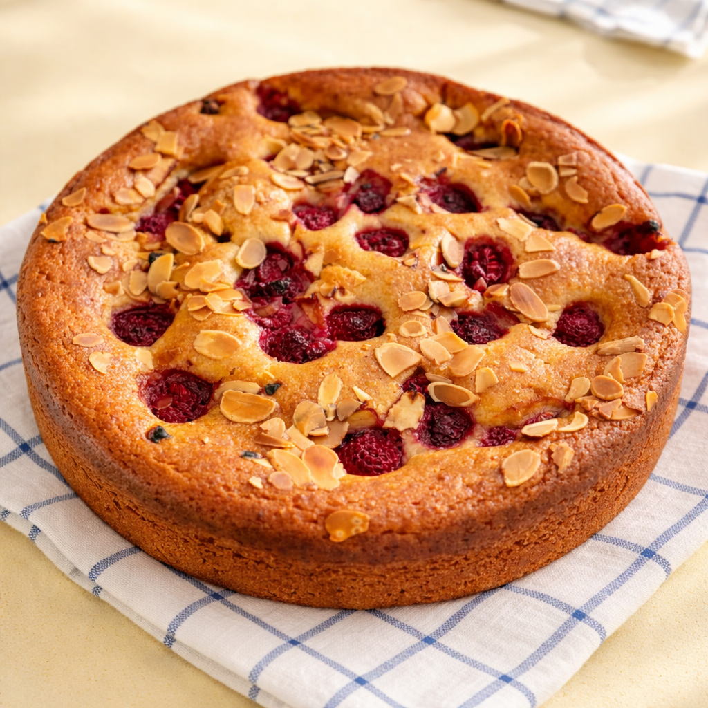 Vegan Raspberry Almond Cake