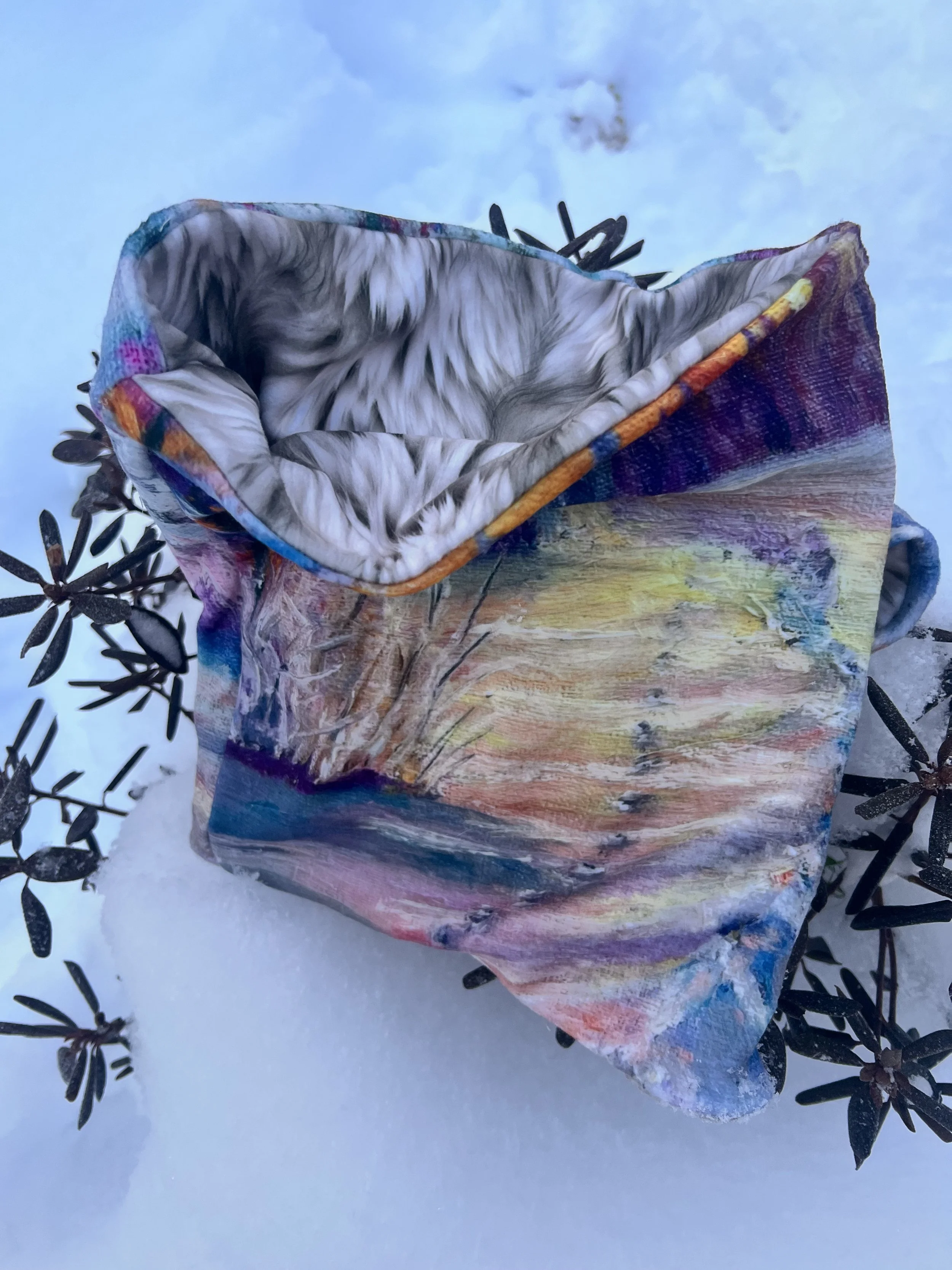 Polertec Fleece Neck Warmer - Winter Glow Oil on Canvas @2025