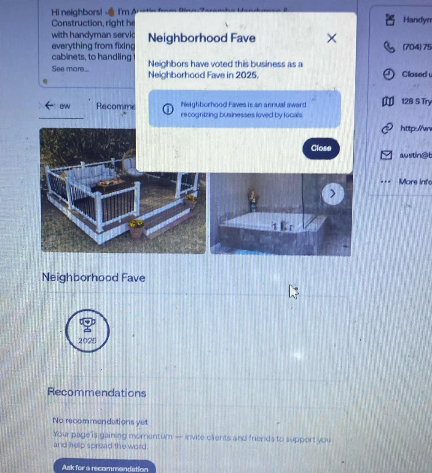 Thank you to everyone who voted me a neighborhood favorite for this year. After 5 quick months of being opened, I am very thankful for each and everyone of my clients and I am blessed to serve such a great community. Thank you!! As always reach out f