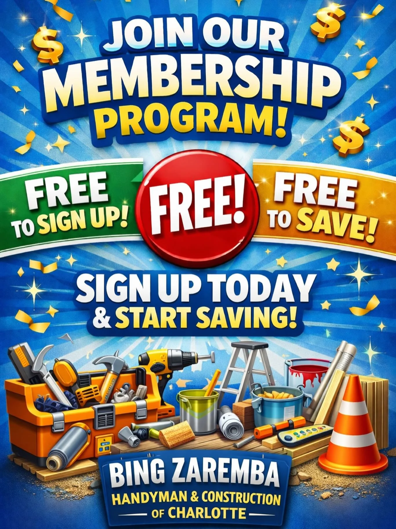 Charlotte homeowners 🏡

Our Membership Program is FREE to join and gives you access to exclusive savings on repairs and renovations.

Sign up today and start saving.  Message me for more info!

#charlottecontractor #charlottehandyman #homeimprovemen