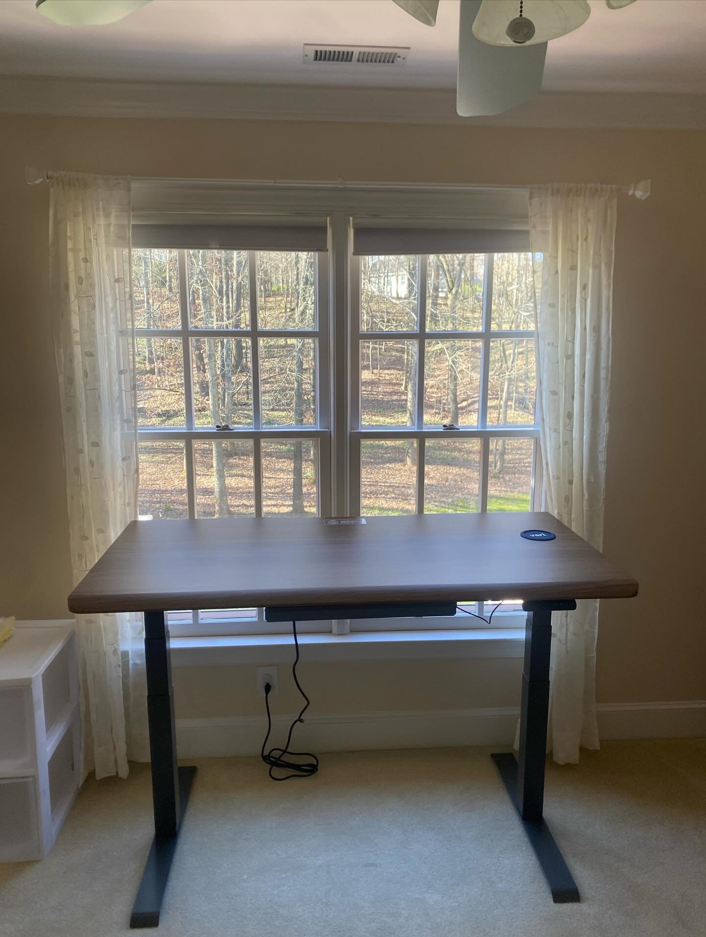 Standing desk with a beautiful view assembled in record time! Thanks for the help @dradendolan  #charlotte #myerspark #southparkcharlotte #28270