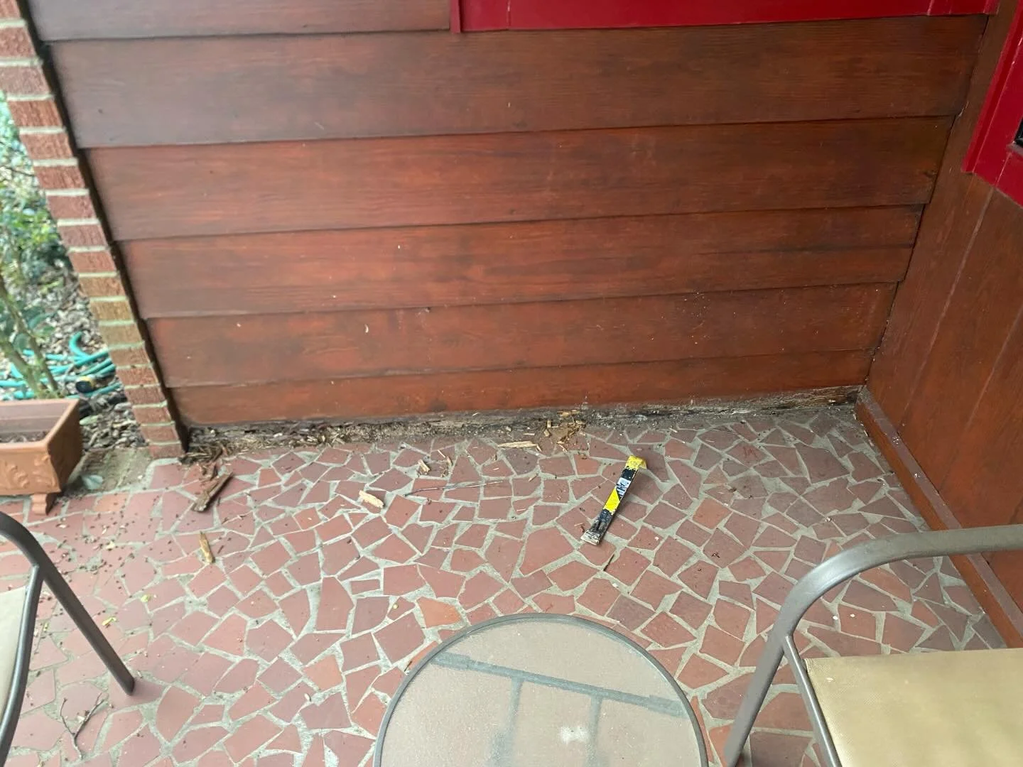 Wood rot is very typically in older homes around charlotte, especially in the plaza midwood/dilworth area. Today we removed this board and installed new wood siding. Call now for a free estimate!