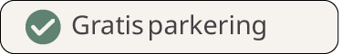 Et skjermbilde med teksten "Gratis parkering" og en grønn hake.