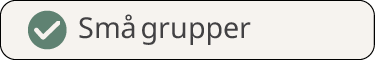 Skjermbilde av en knapp med teksten 'Små grupper' og et grønt sjekkmerke