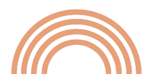 Close-up of a black background with concentric copper-colored semi-circles.