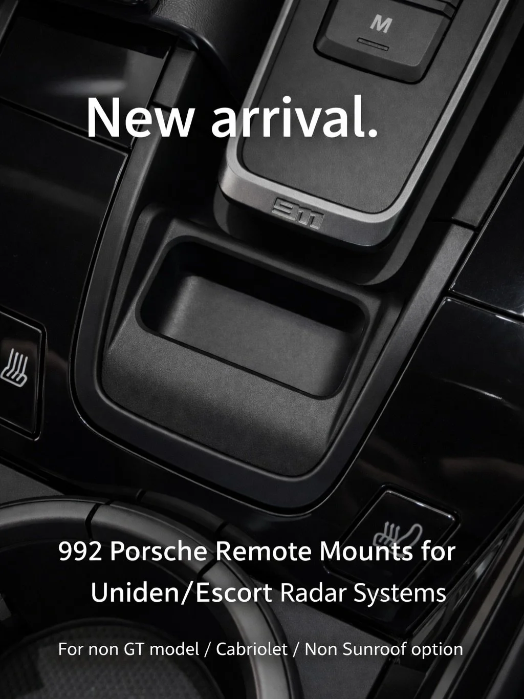 New Arrival.
992 Porsche Remote Mounts
Uniden / Escort Radar
Non-GT &bull; Non-Cabriolet &bull; Non-Sunroof

OEM fit. Clean integration.
Available now.

#Porsche992 #Porsche911 #RadarInstall #UnidenRadar #EscortRada