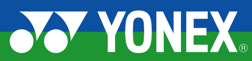 YONEX logo with blue, green, and white colors
