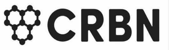 Logo with a molecular structure icon and the text 'CRBN' in bold capital letters.